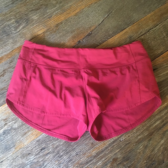 lululemon athletica Pants - Lululemon speed up shorts, size 6, red